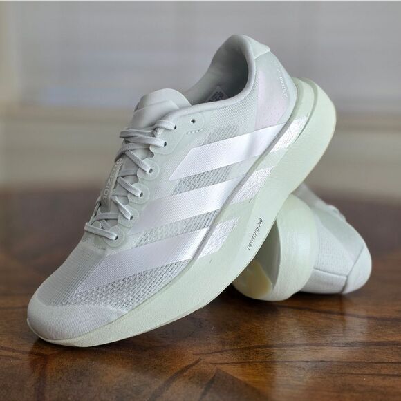 Adidas Adizero SL EVO Women's Running Shoes Metallic Silver Grey Size 6.5 Pro LE - Picture 1 of 15